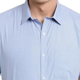 Turtle Light Blue Cotton Regular Fit Shirt image 5