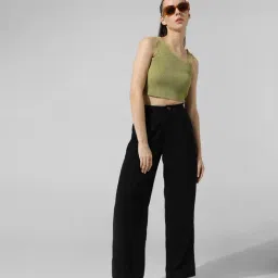 Only Black Regular Fit High Rise Pants-image-30