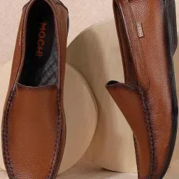 Mochi Men's Tan Casual Loafers-image-47
