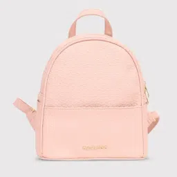 Caprese Pink Faux Leather Medium Backpack-picture-31