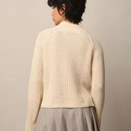 Only Beige Self Design Pullover image 3