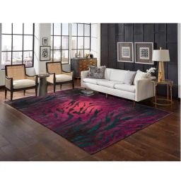 Ddecor Rugs Red Polyester Abstract Rugs-picture-36