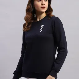 Rock.it Navy Cotton Blend Printed Full Sleeve Sweatshirt image 3