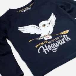 Nap Chief Unisex Navy Cotton Character Based Full Sleeves Night Suits image 3