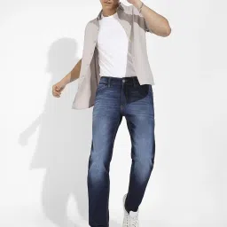 Campus Sutra Dark Blue Regular Fit Jeans image 5