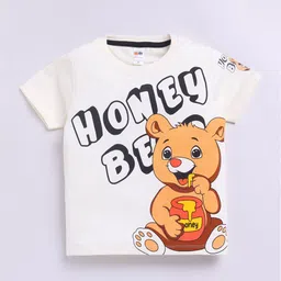 LITTLE NINJA Boys Printed Round Neck Pure Cotton T-Shirt With Shorts image 3