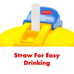 HAZEL Green & Yellow Plastic Sipper Water Bottle With Smart Lock (0.45 L) image 5