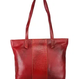 Genwayne Maroon Leather Large Tote Bag-picture-47