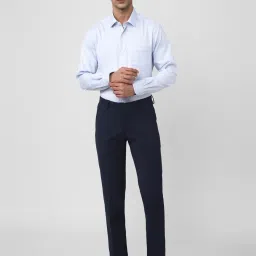 Peter England Navy Slim Fit Trousers image 5