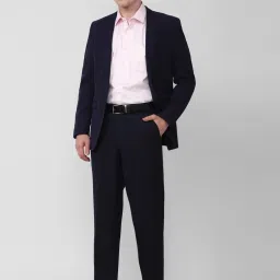 Van Heusen Navy Regular Fit Trousers image 5