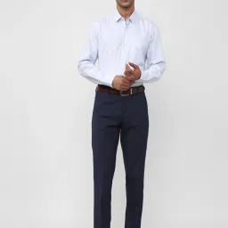 Peter England Navy Slim Fit Trousers image 5