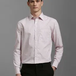 Louis Philippe Pink Cotton Regular Fit Checks Shirt-image-72