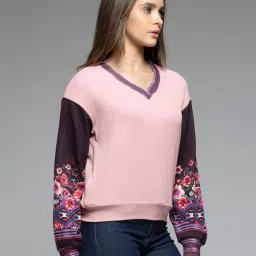 SHAYE Pink Printed Pullover image 3