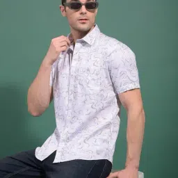 Crimsoune Club Green Blended Slim Fit Self Shirt-picture-22