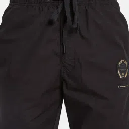 Octave Black Cotton Regular Fit Trackpants image 5