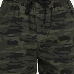 Octave Olive Cotton Regular Fit Printed Trackpants image 5