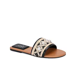 Zebba Women Printed Open Toe Flats image 5