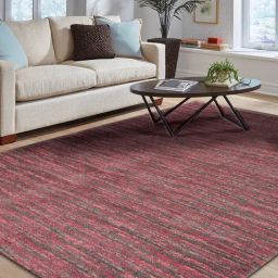 Ddecor Rugs Red Polyester Solid Rugs-picture-3