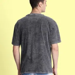 Bene Kleed Men Grey Acid Wash T-Shirt image 2