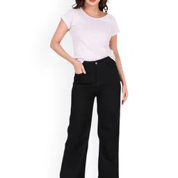 Ira Collections Women Comfort Flared Mid-Rise Stretchable Cotton Jeans image 5