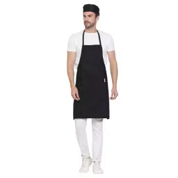 Uniformer Apron Black Unisex Stylish Design Polycotton 2 Pockets for Chefs, Bakers & Home Cooks Use, (Pack of 2 Pcs) image 5