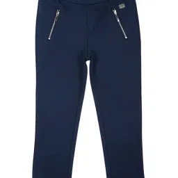 Peter England Girls Navy Solid Jeggings-image-17