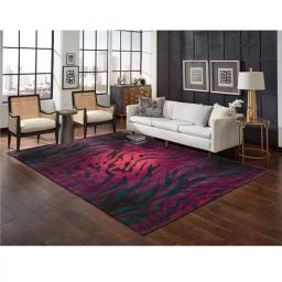 Ddecor Rugs Red Polyester Abstract Rugs-picture-31