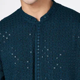 indus route by Pantaloons Men Geometric Printed Kurta image 2