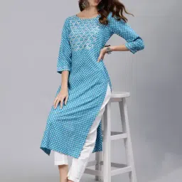 Jaipur Kurti Blue Printed Kurta image 4