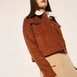 Only Brown Cotton Regular Fit Jacket image 5