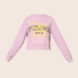 Only Purple Cotton Regular Fit Printed Sweatshirt image 4