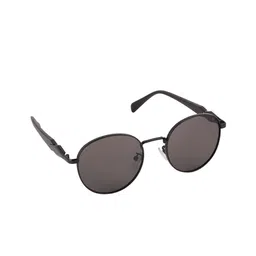 DukieKooky Unisex Black Lens & Black Round Sunglasses with-picture-41