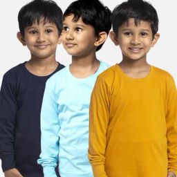 Friskers Kids Multicolor Cotton Full Sleeves T-Shirt (Pack of 3)-picture-26