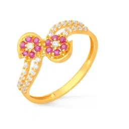 Malabar Gold and Diamonds 22k Hallmarked Floral Yellow Gold Ring for Women-picture-24