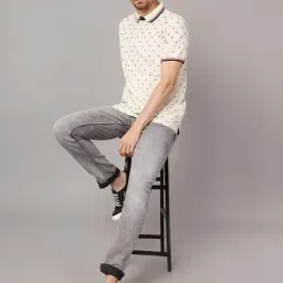 Cantabil Grey Regular Fit Lightly Washed Jeans image 5