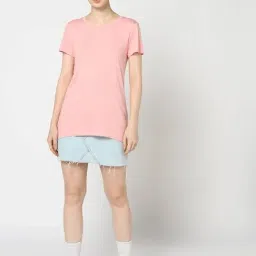 GAP Peach Solid T-Shirt image 3