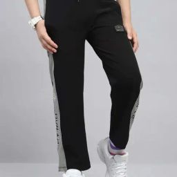 Monte Carlo Kids Black Solid Regular Fit Trackpants-picture-25