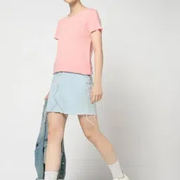 GAP Peach Solid T-Shirt image 5