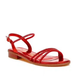 London Rag Women's Red Ankle Strap Sandals-image-31