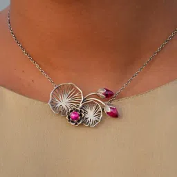 Shaya 92.5 Sterling Silver Rise Above Apathy Necklace for Women-image-42