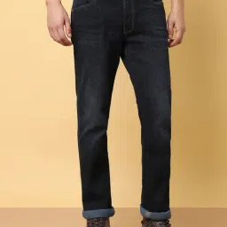 Wrangler Millard Navy Straight Fit Lightly Washed Jeans-picture-20