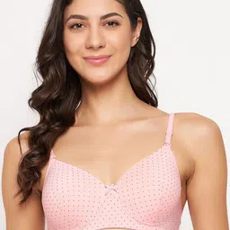 Clovia Printed Lightly Padded Full Coverage T-shirt Bra-image-20