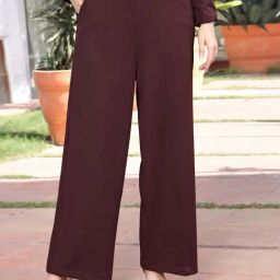 Sera Brown Mid Rise Trousers-picture-43