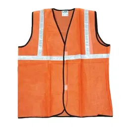 SSWW Nylon Reflector Safety Jacket Orange High Visibility 50.8mm(2 Inch) Tape Size for Construction Workers, Traffic Police or Others Services (Pack of 100 Piece)-image-74