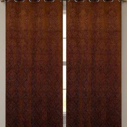IVAZA Coffee Brown Velvet Window Curtains-picture-43