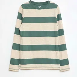 KIABI Boys Striped Round Neck Cotton T-shirt-picture-29