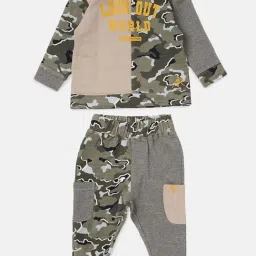 Angel & Rocket Kids Multicolor Printed Full Sleeves Sweatshirt with Trackpants-picture-34
