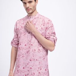 Anouk Rustic Floral Print Roll Up Sleeves Kurta-picture-46