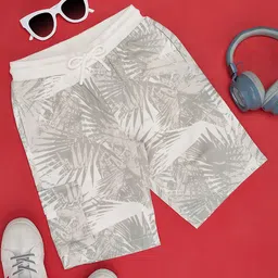 Pantaloons Junior Leaves Printed Shorts - Off White-picture-12