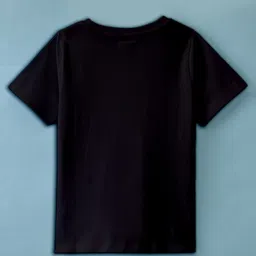 BLUSHES Christmas Theme 100% Cotton Half Sleeves Merry Christmas Text Printed Tee - Black image 3